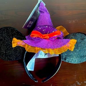 Minnie Mouse Halloween Witch Ears headband. Light up ears